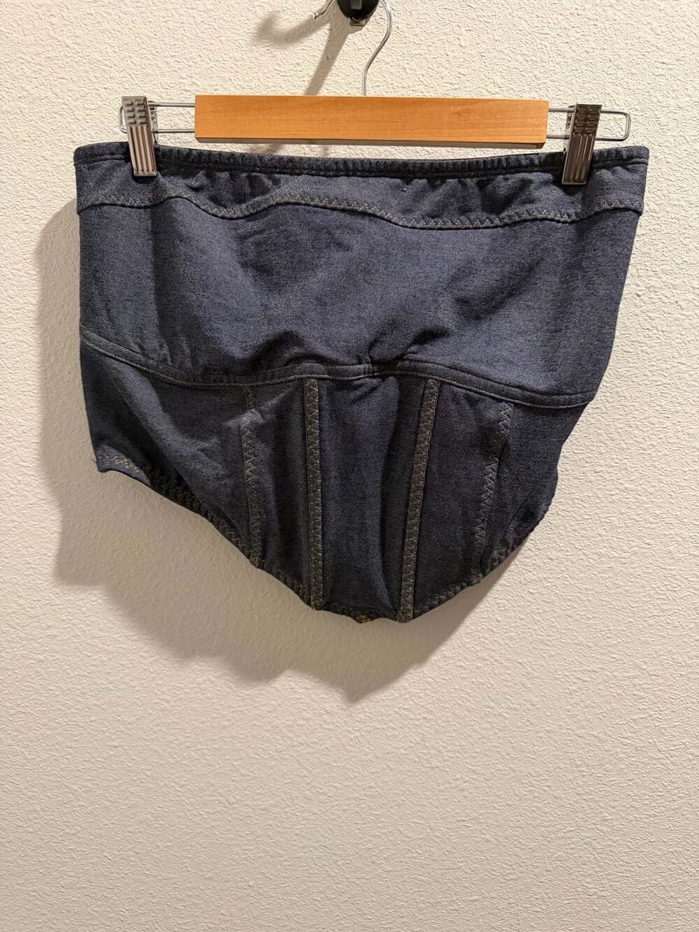 No Boundaries Denim Strapless Corset‎ Bustier Top, Size XXL